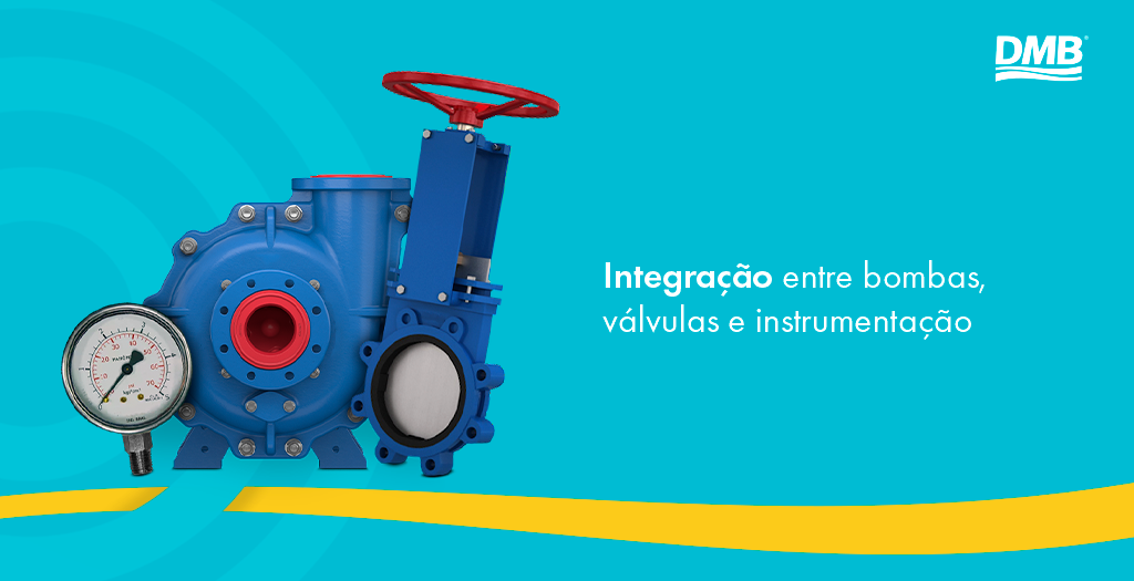 Integração entre bombas, válvulas e instrumentação